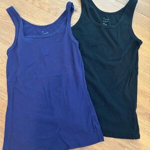a new day Navy Blue Tank Top